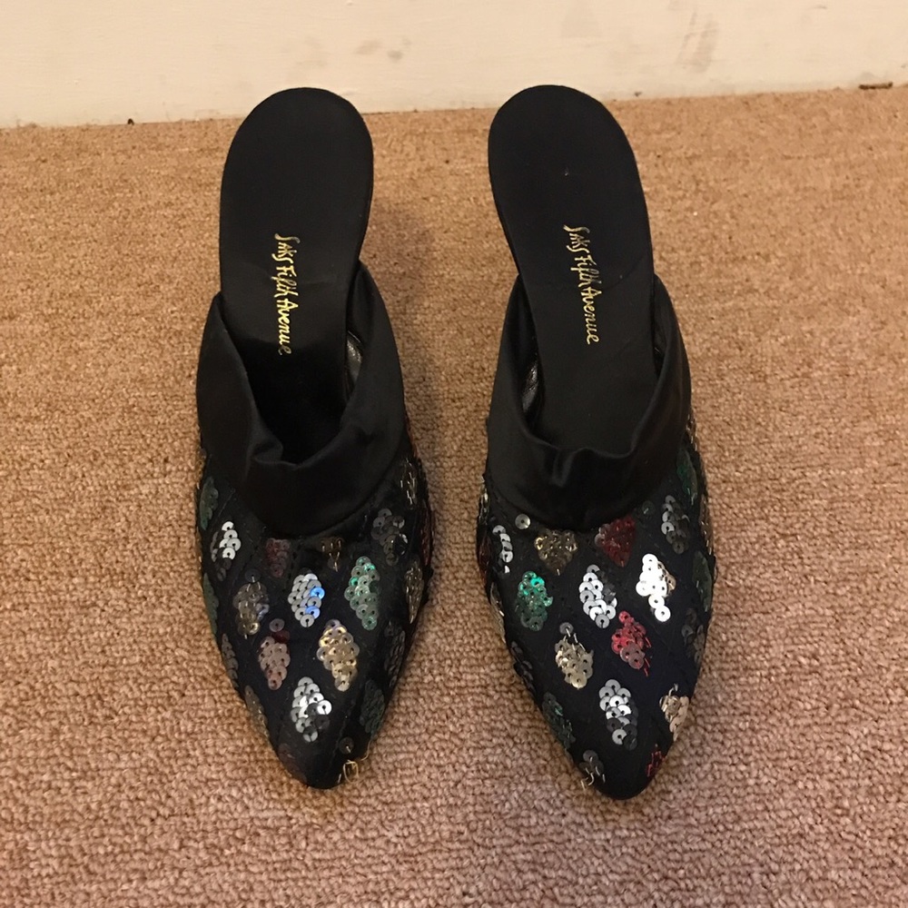 Saks fifth Avenue sequin heels